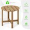 Costway 18'' Patio Round Adirondack Side Table Weather Resistant HDPE Garden